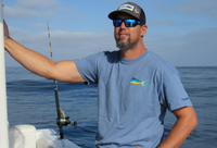 Dorado Paint T Shirt - On Boat - Fishing Rod
