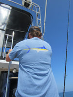 Marlin Stripe T Shirt - On boat fishing