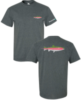 Rainbow Trout T Shirt - Dark Heather Grey