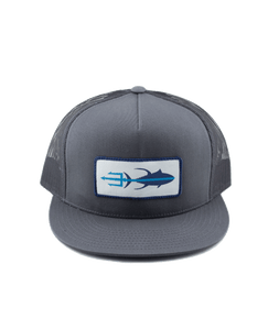 Tuna Trident Hat - Grey - Front