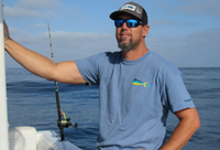 Dorado Paint T Shirt - On Boat - Fishing Rod
