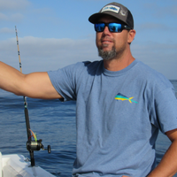 Dorado Paint T Shirt - On Boat - Fishing Rod