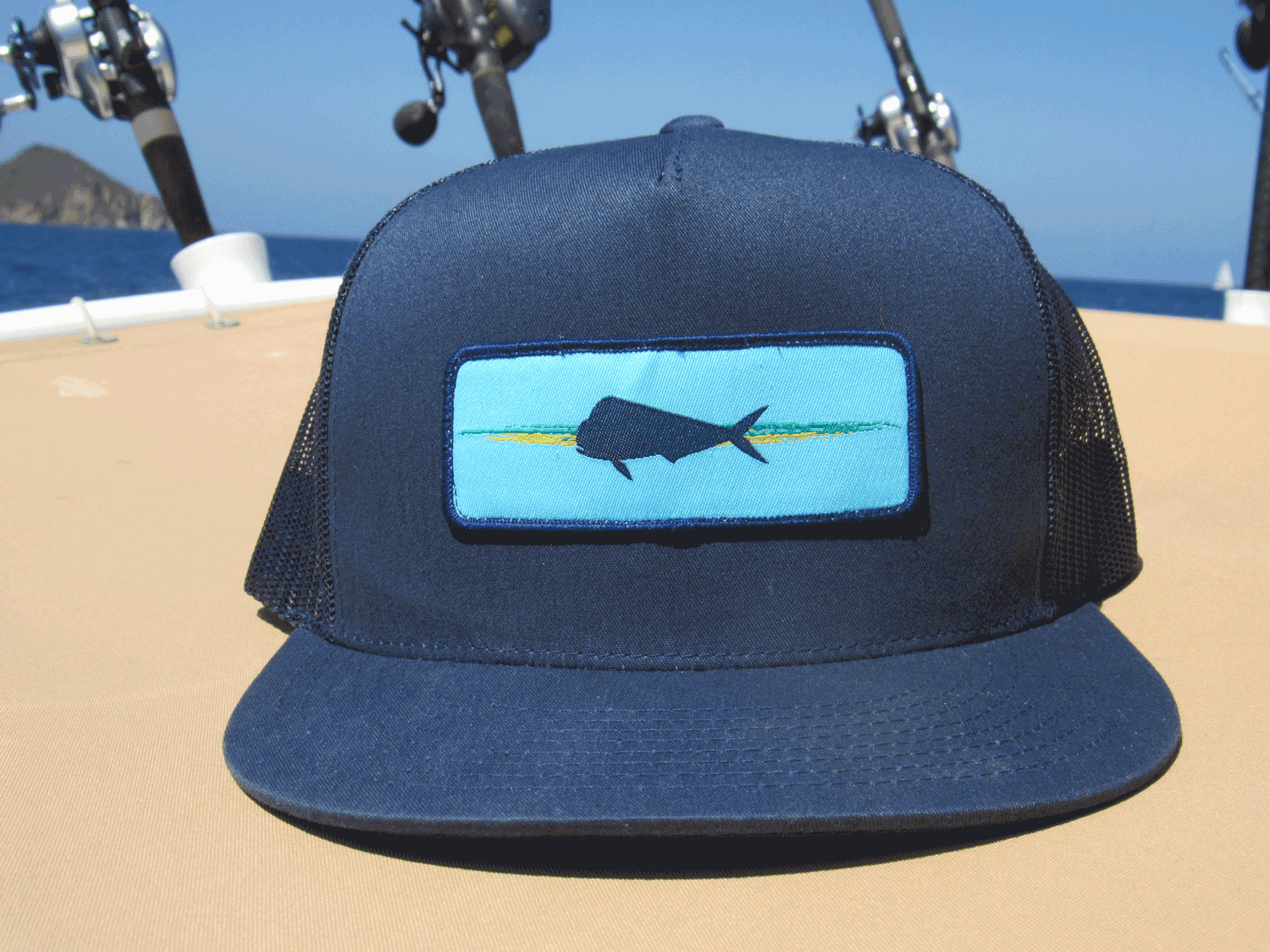 Dorado Mahi Mahi Dolphin Fish Richardson 112 Snap Back Trucker Hat :  Handmade Products 