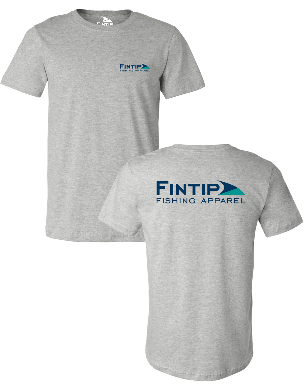 Fintip Logo T Shirt (Soft Feel) - Heather Grey