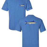 Marlin Stripe T Shirt - Iris Blue