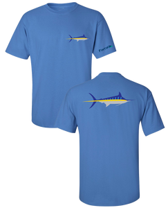Marlin Stripe T Shirt - Iris Blue