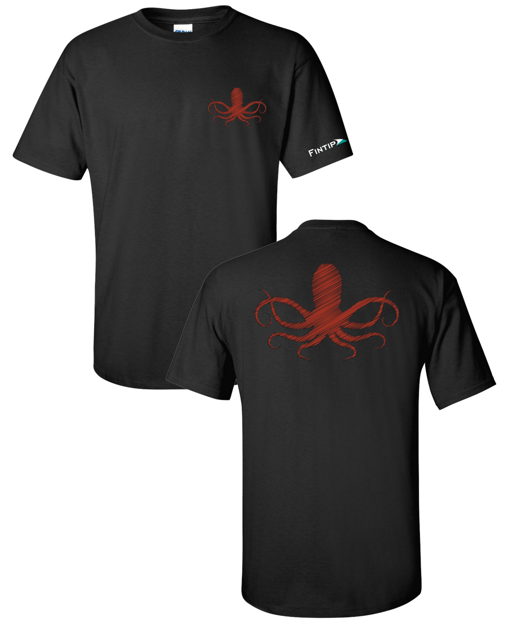 Octopus T Shirt - Black