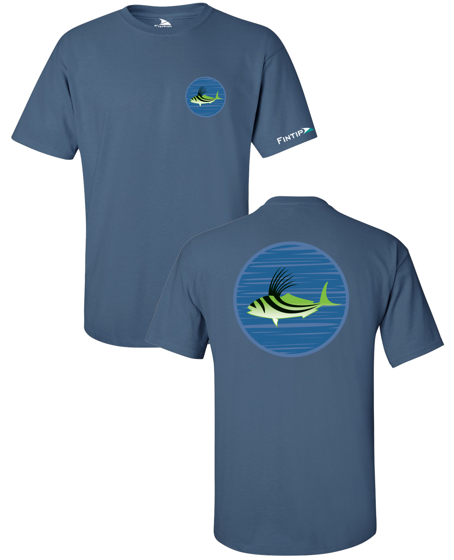 Roosterfish Blue Tide T-Shirt - Indigo Blue XXL / Indigo Blue