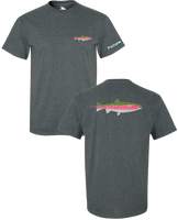 Rainbow Trout T Shirt - Dark Heather Grey
