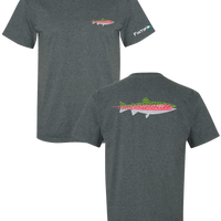 Rainbow Trout T Shirt - Dark Heather Grey