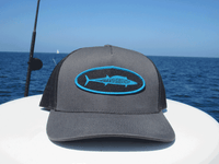 Wahoo Fishing Hat (mid) - On boat fishing
